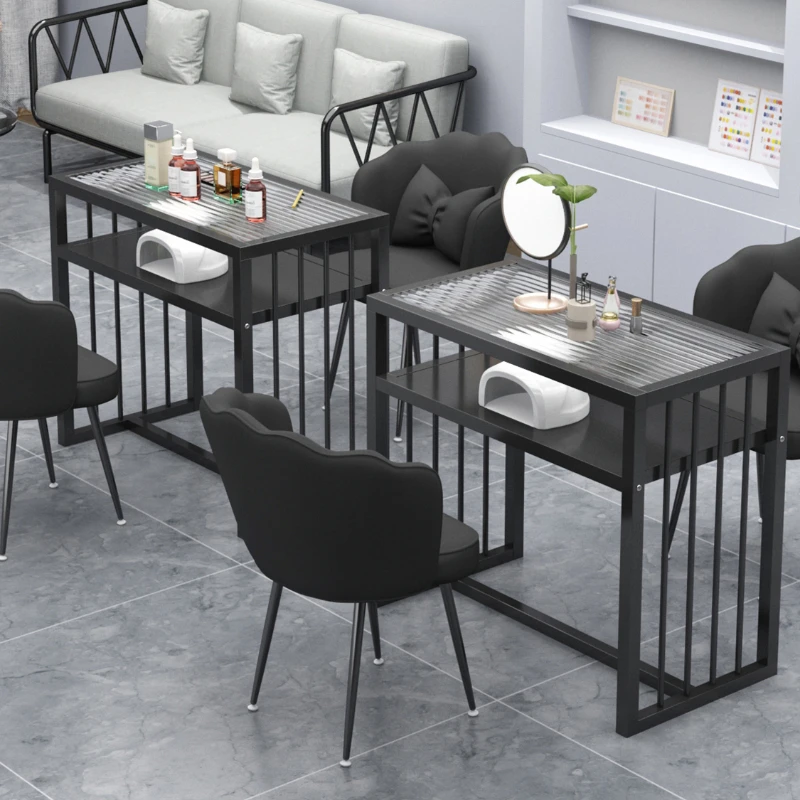 Black Simple Nail Tables Nordic Glass Speciality Manicure Tables Exquisite Portable Manikür Masası Nail Salon Furniture CM50ZJ
Black Simple Nail Tables Nordic Glass Speciality Manicure Tables Exquisite Portable Manikür Masası Nail Salon Furniture CM50ZJ