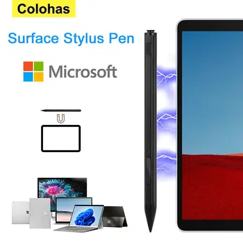 icrosoft Surface Pro용 마그네틱 펜 4 5 6 7 8 9 X Surface Go 1 2 3 Book 3 노트북 스튜디오 스마트 펜 기울어진 손바닥 터치 거부 펜 HP Surface Pen 노트북용