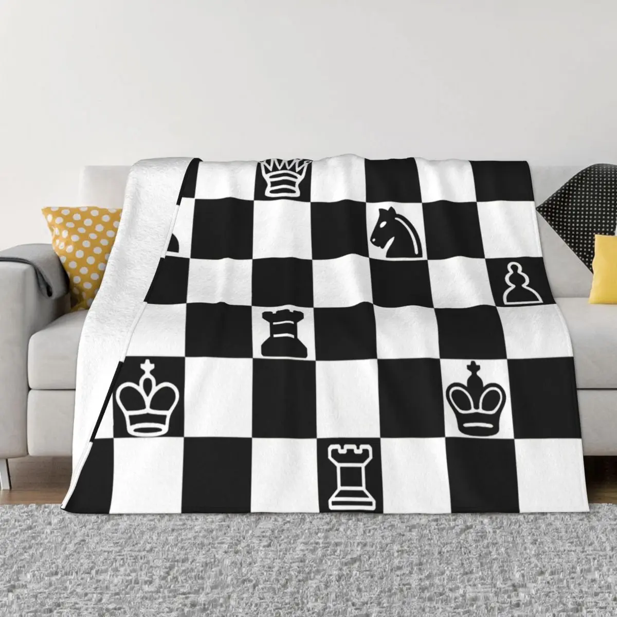 Black White Checkerboar Chess Blanket Flannel Decoration Chess Design Portable Home Bedspread
Black White Checkerboar Chess Blanket Flannel Decoration Chess Design Portable Home Bedspread