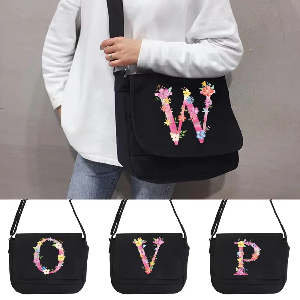 2023 Shoulder Bag Youth Casual Version Wild Canvas Crossbody Bags for Women Simple Organizer Pink Letter Print Messenger Case
2023 Shoulder Bag Youth Casual Version Wild Canvas Crossbody Bags for Women Simple Organizer Pink Letter Print Messenger Case