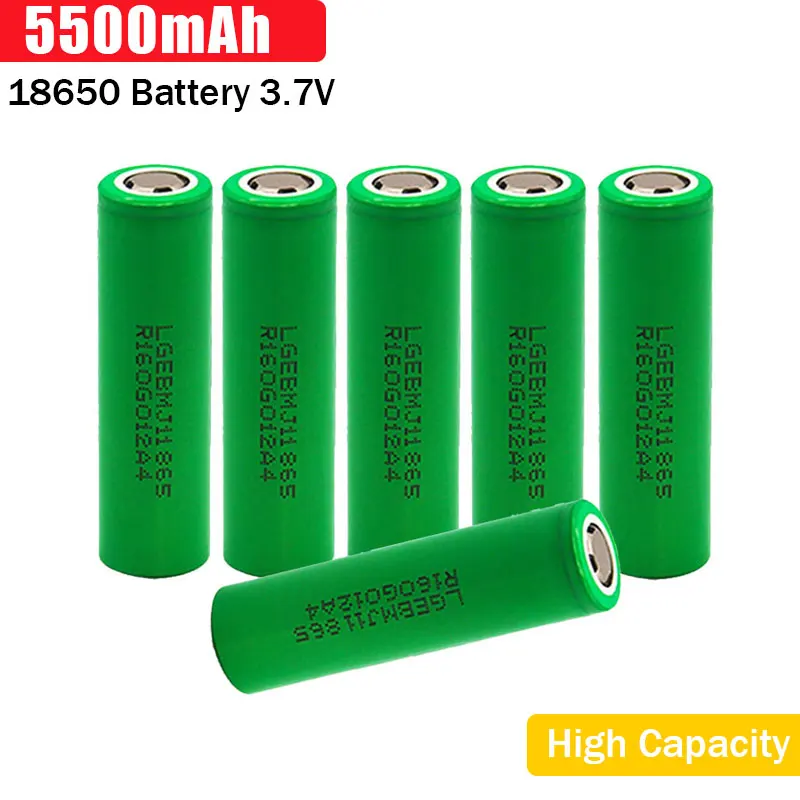 Battery 2023 New Original High Capacity 18650 5500mAH Battery Current Lithium Rechargeable Batteries For Flashlight Lamps
Battery 2023 New Original High Capacity 18650 5500mAH Battery Current Lithium Rechargeable Batteries For Flashlight Lamps