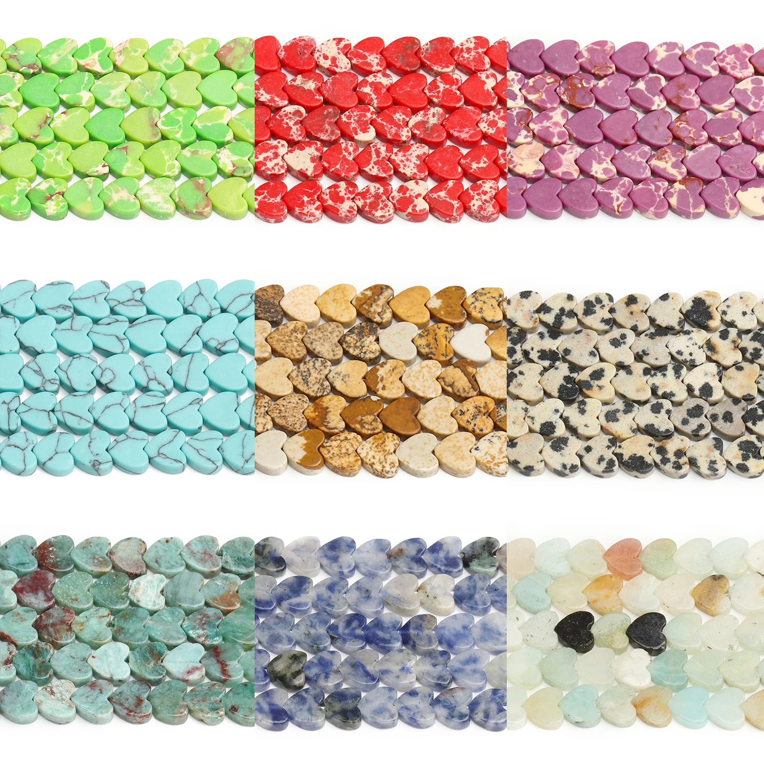 6mm Heart Shape Natural Stone Turquoise Sea Sediment Amazonite Spacer Beads for Jewelry Making Diy Bracelet Earrings Accessories
6mm Heart Shape Natural Stone Turquoise Sea Sediment Amazonite Spacer Beads for Jewelry Making Diy Bracelet Earrings Accessories