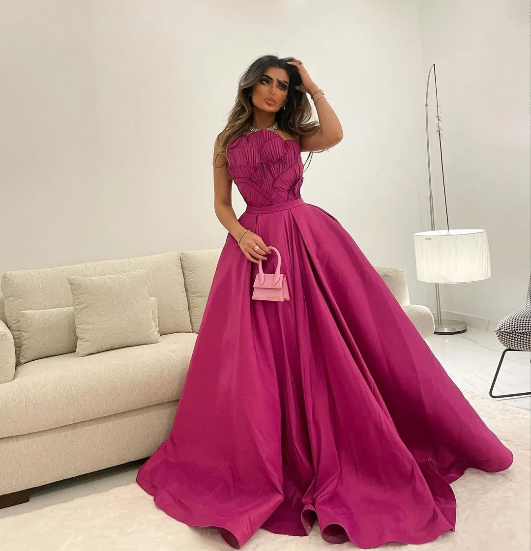 Dubai Evening Dresses Sleeveless A-Line Pleat Ruched Saudi Arabic Women Formal Party Dresses 2023Prom Gowns
Dubai Evening Dresses Sleeveless A-Line Pleat Ruched Saudi Arabic Women Formal Party Dresses 2023Prom Gowns