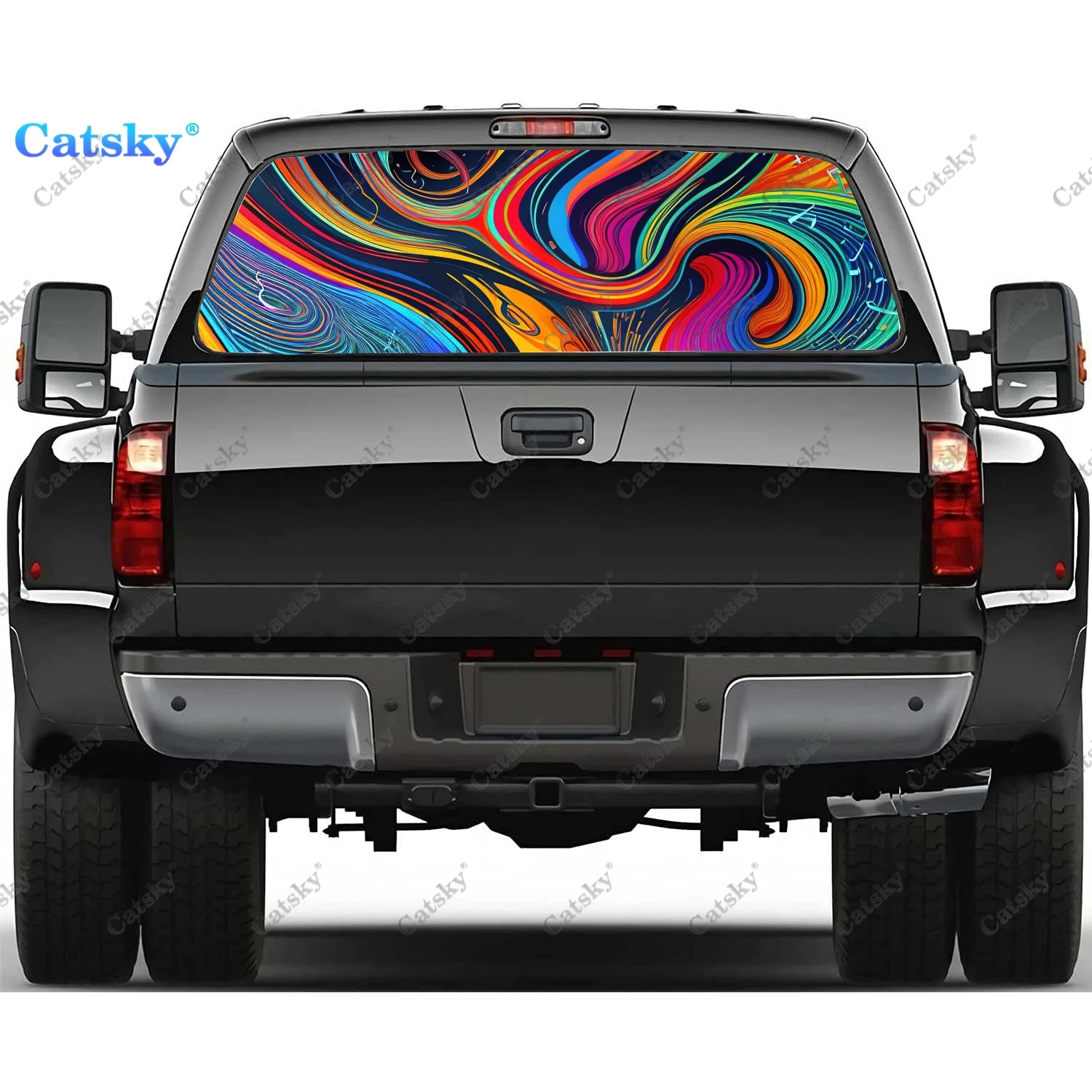 Abstract Colorful Movement Rear Window Decal Fit Pickup,Truck,Car Universal See Through Perforated Back Windows Vinyl Sticker
Abstract Colorful Movement Rear Window Decal Fit Pickup,Truck,Car Universal See Through Perforated Back Windows Vinyl Sticker