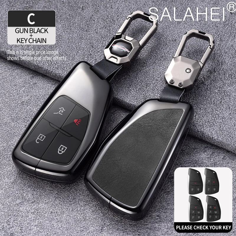 Metal Leather Car Key Case Cover for Chevrolet Tahoe Suburban for GMC Yukon for Buick ENVISION S Plus Avenir 2020 2021 2022 2023
Metal Leather Car Key Case Cover for Chevrolet Tahoe Suburban for GMC Yukon for Buick ENVISION S Plus Avenir 2020 2021 2022 2023