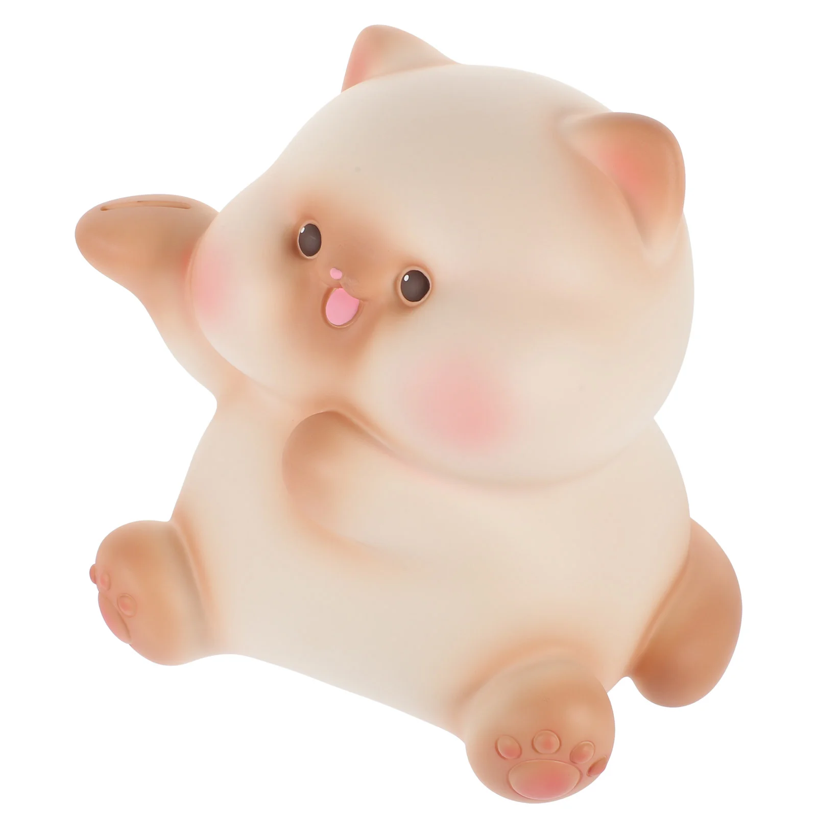 

Kitten Piggy Bank Cat-shaped Money Pot Kids Cartoon Coin Holder Adornment Vinyl Jar For Cash Lovely Child Decor