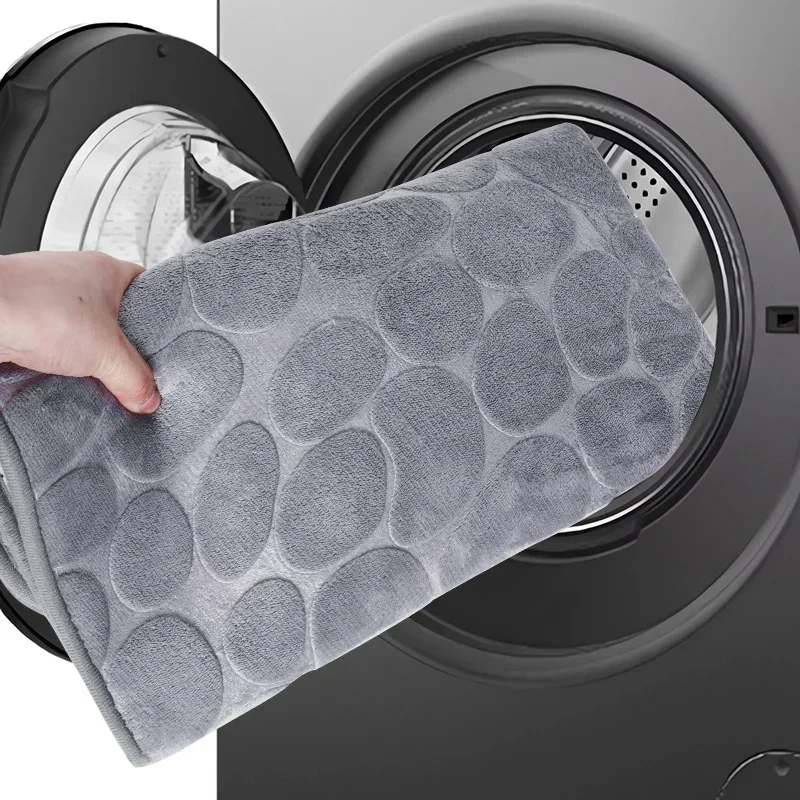 New Cobblestone Non-slip Bathroom Mat L-shaped Corner Toilet Mat Machine Washable Soft Absorbent WC Floor Mat Bath Shower Mats New Cobblestone Non-slip Bathroom Mat L-shaped Corner Toilet Mat Machine Washable Soft Absorbent WC Floor Mat Bath Shower Mats