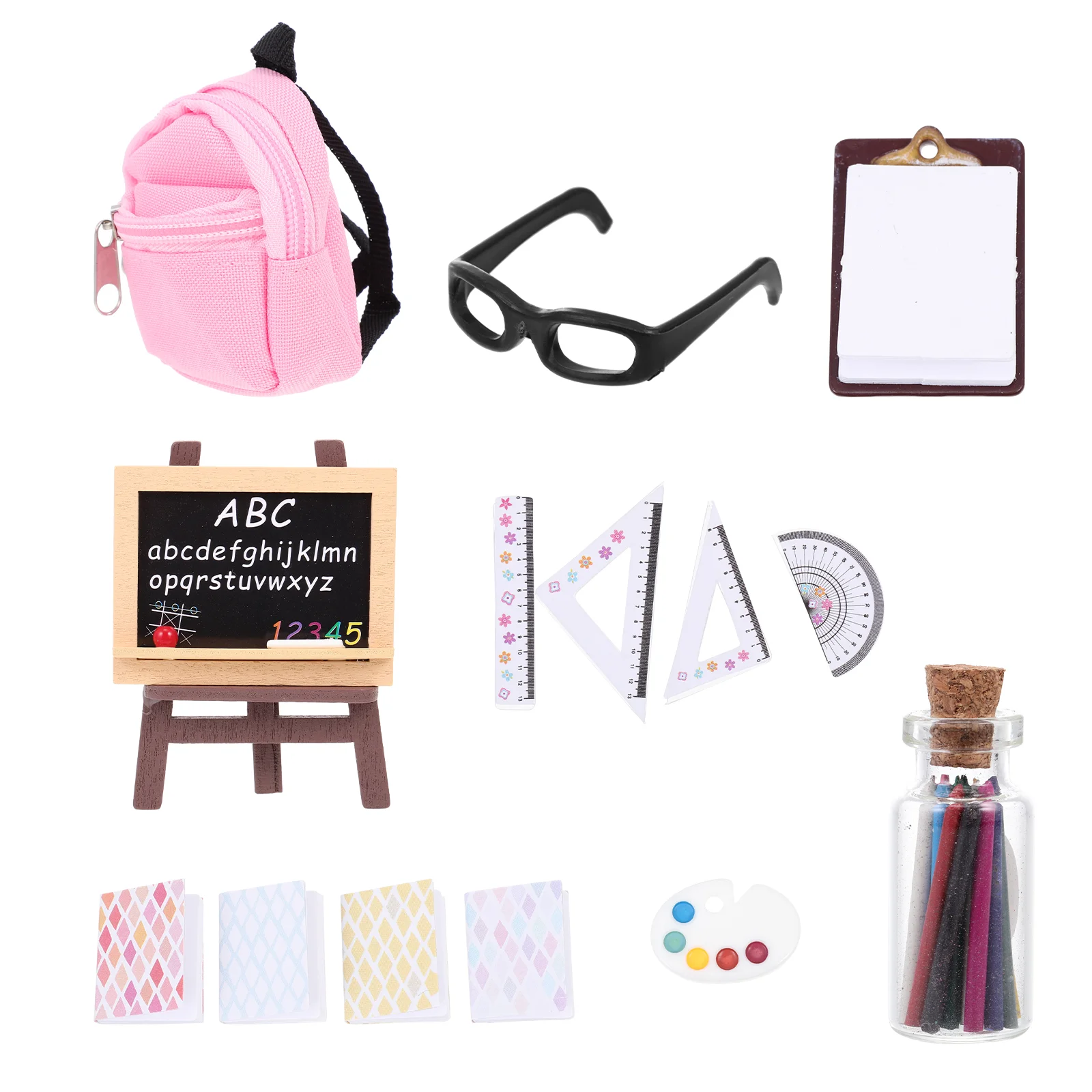 Schoolbag Sets: Stationery Model with Notebook Blackboard Backpack Model Kids Role Playing Supplies Best Gift
Schoolbag Sets: Stationery Model with Notebook Blackboard Backpack Model Kids Role Playing Supplies Best Gift