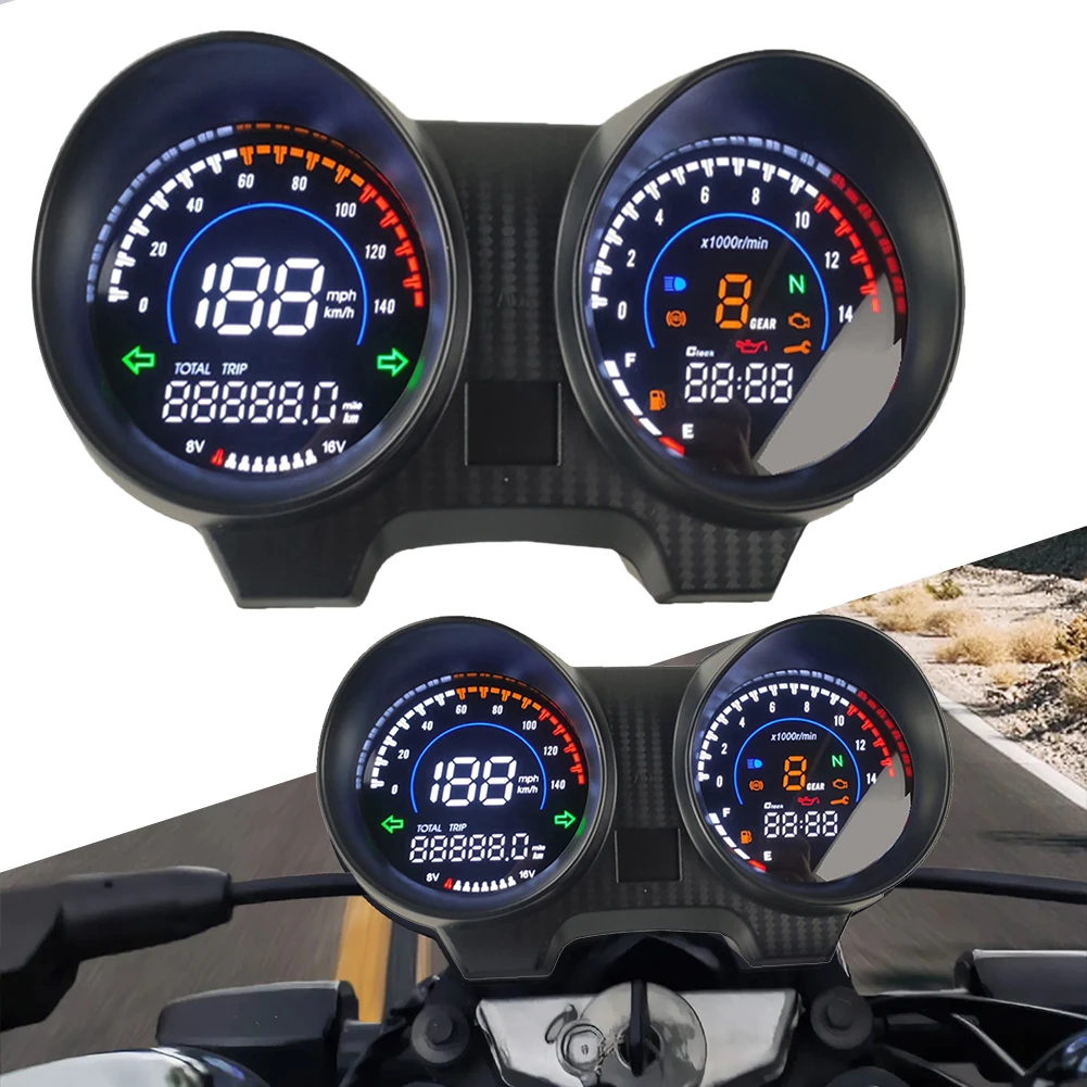 Motorcycle Speedometer Instrument Panel Digital LED Electronic Tachometer For Titan 150 Honda Cg150 Fan150 2010 2012 2022
Motorcycle Speedometer Instrument Panel Digital LED Electronic Tachometer For Titan 150 Honda Cg150 Fan150 2010 2012 2022