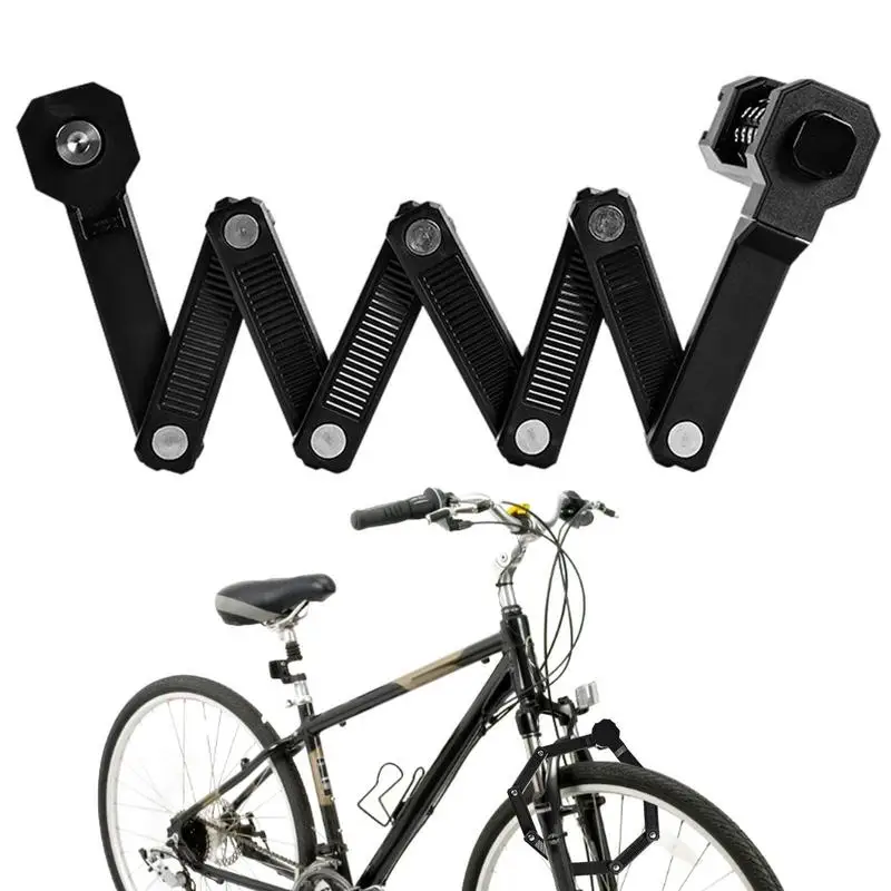 

Складной Замок-цепочка для велосипеда, портативный комбинированный замок с защитой от кражи для скутеров, электровелосипедов, дорожных велосипедов, горных велосипедов