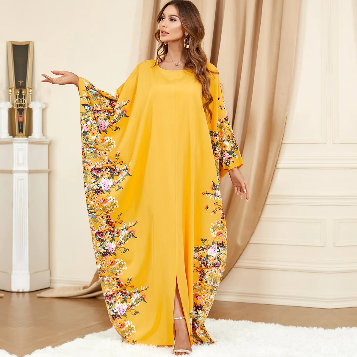 

Batwing Abaya for Women Muslim Ramadan Eid 2023 New Print Loose Abayas Turkey Kaftan Oman Robe Islamic Clothes Casual Vestidos