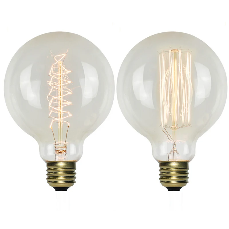 

Retro Edison Bulb E27 220V 40W Light Bulb G95 Filament Vintage Ampoule Incandescent Spiral Lamp