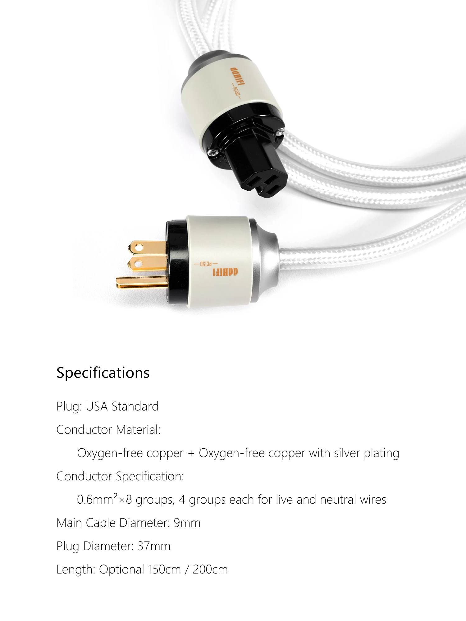 DD ddHiFi PC150 Audiophile Power Cord DIY Kit, Retro Color Scheme and Retro-Style Tuning, Standard Only DD ddHiFi PC150 Audiophile Power Cord DIY Kit, Retro Color Scheme and Retro-Style Tuning, Standard Only