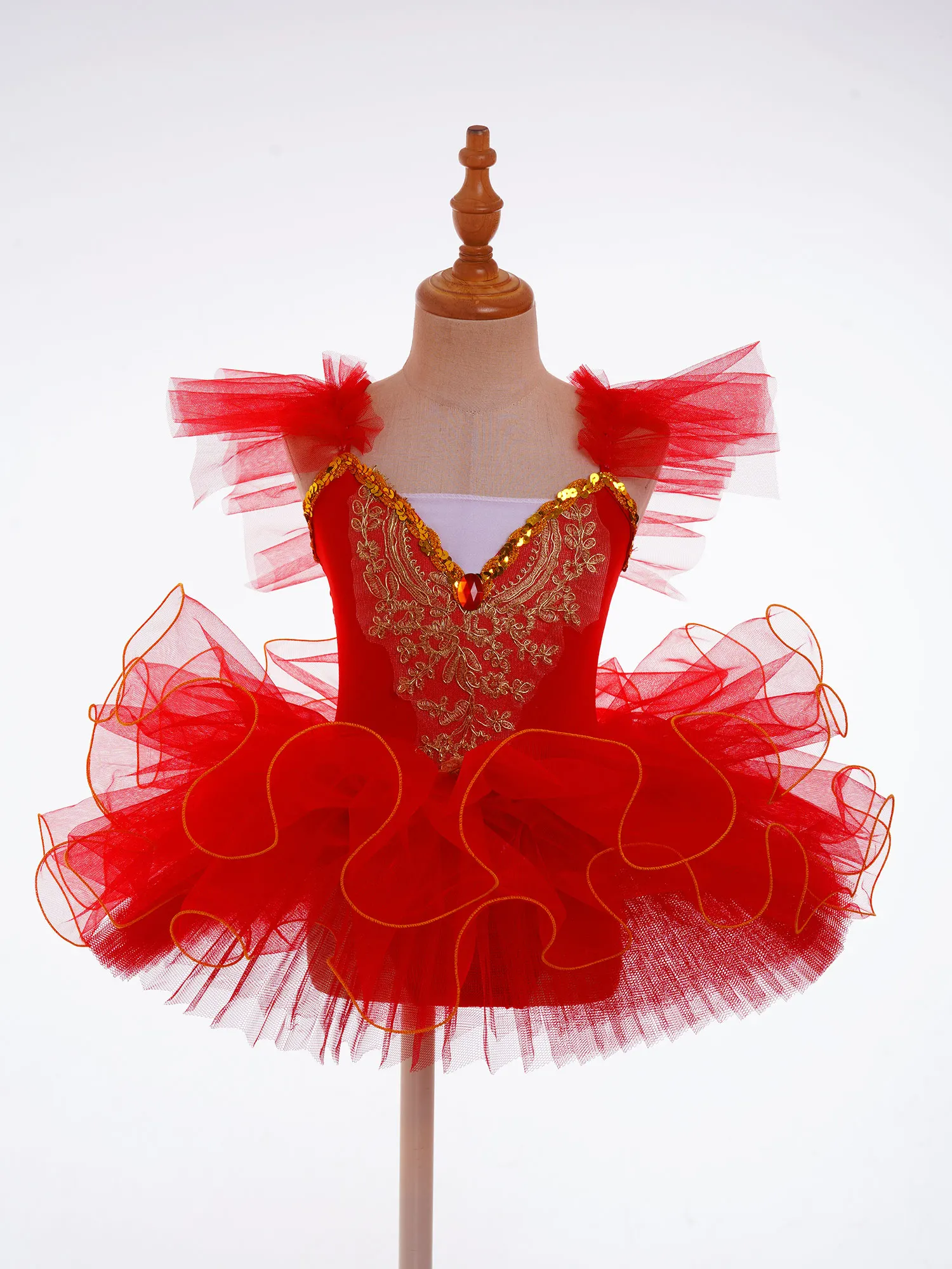 Kids Girl Ruffle Flying Sleeve Shiny Sequins Rhinestone Decorated Lace Texture Tutu Mesh Dance Dress Ballet Performance Clothing
Kids Girl Ruffle Flying Sleeve Shiny Sequins Rhinestone Decorated Lace Texture Tutu Mesh Dance Dress Ballet Performance Clothing