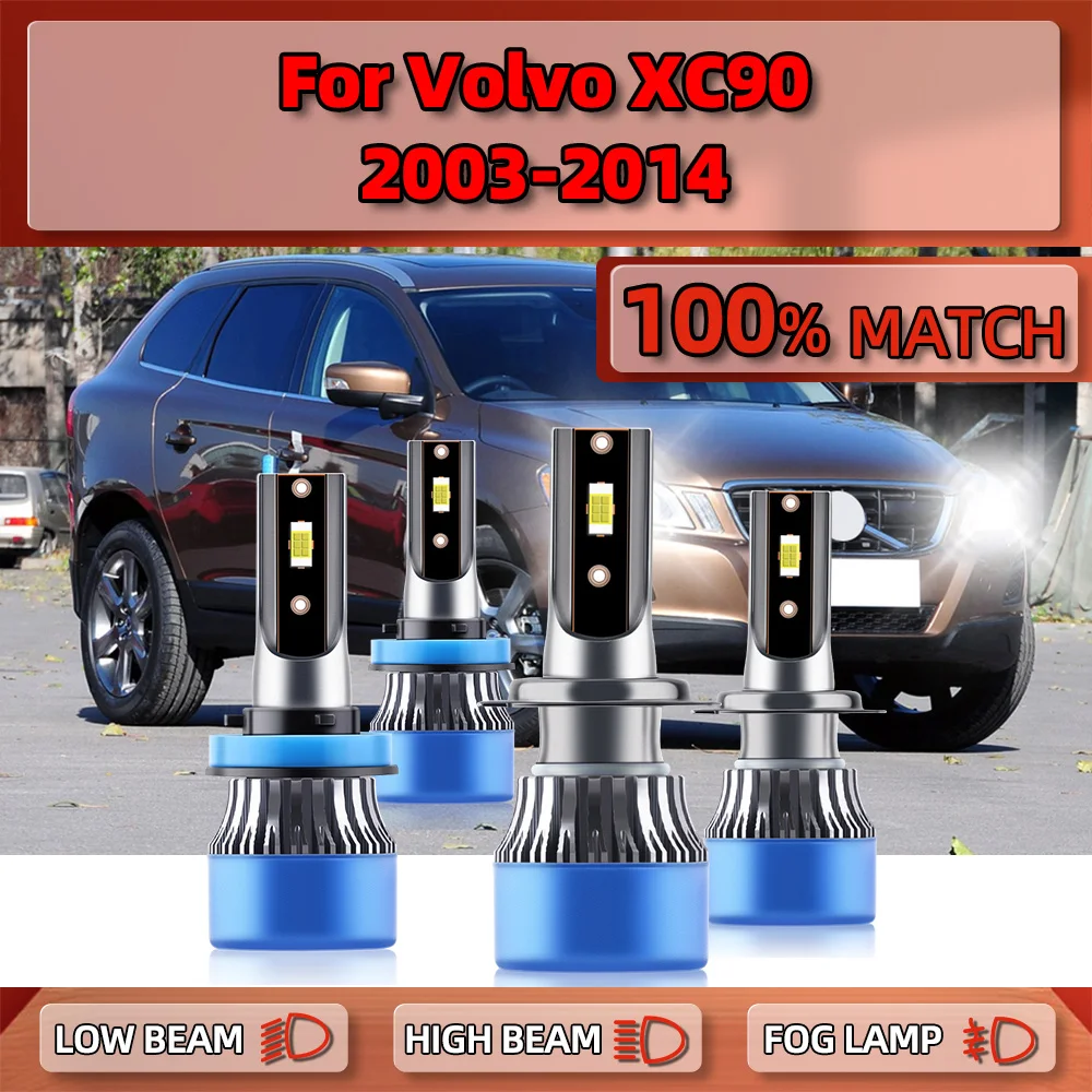 

40000LM 240W Car LED Headlights Bulbs 12V Turbo Auto Headlamps 6000K For Volvo XC90 2003-2007 2008 2009 2010 2011 2012 2013 2014