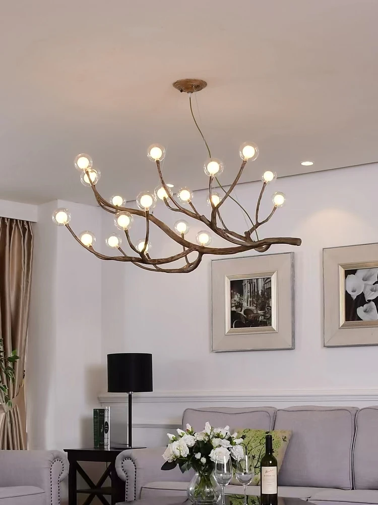 Modern Art Simple Simulation Resin Iron Tree Branch Glass Bulb LED Chandelier Living Room Dining Room Bedroom Chandelier
Modern Art Simple Simulation Resin Iron Tree Branch Glass Bulb LED Chandelier Living Room Dining Room Bedroom Chandelier