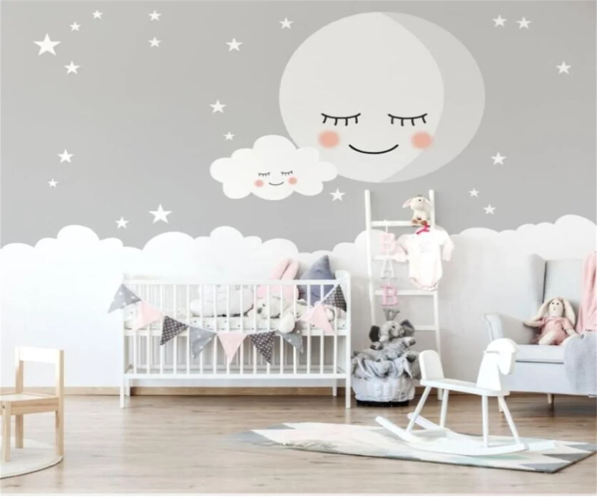 Customized wallpaper Moon Star Cloud Cartoon children's room background wall pink princess room 3d wallpaper papel tapiz
Customized wallpaper Moon Star Cloud Cartoon children's room background wall pink princess room 3d wallpaper papel tapiz