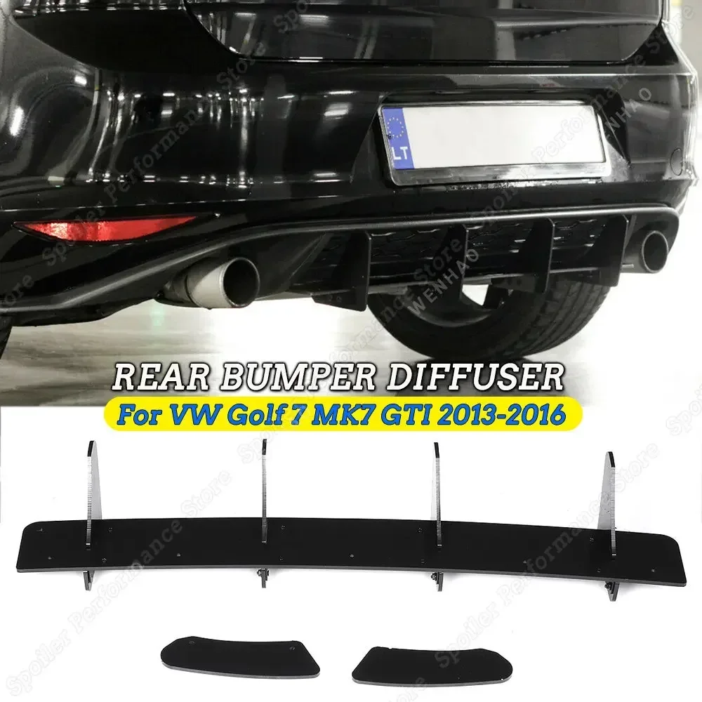 4 Fins Car Rear Bumper Diffuser Side Splitters Spoiler Lip For VW Volkswagen Golf 7 VII MK7 GTI 2013-2016 CNC Black ABS Plastic
4 Fins Car Rear Bumper Diffuser Side Splitters Spoiler Lip For VW Volkswagen Golf 7 VII MK7 GTI 2013-2016 CNC Black ABS Plastic