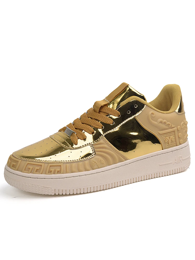 High quality men's sports shoes fashionable outdoor personalized casual shoes, new gold comfortable and breathable running shoes
High quality men's sports shoes fashionable outdoor personalized casual shoes, new gold comfortable and breathable running shoes