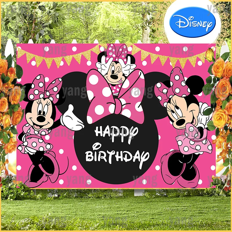 Custom Disney Cartoon Lovely Black Minnie Mouse Head Bow Tie Birthday Party Dots And Streamer Backdrop Photography Background
Custom Disney Cartoon Lovely Black Minnie Mouse Head Bow Tie Birthday Party Dots And Streamer Backdrop Photography Background