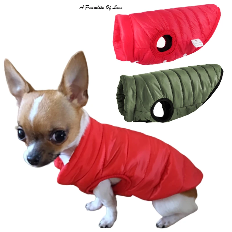 

Puppy Clothes Winter Dog Jacket Coat Padded Chihuahua Apparel French Bulldog Clothing Pets Outfit Vest Roupa Para CaChorro