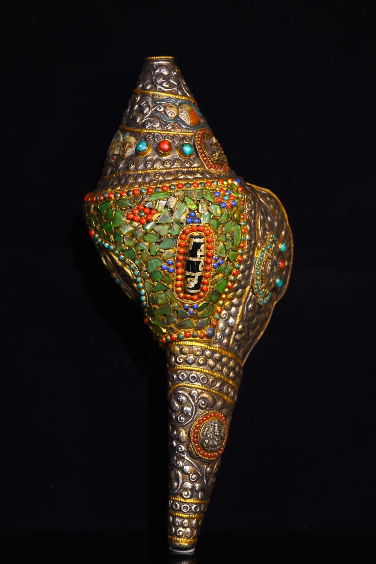 14"Tibetan Temple Collection Old Natural Conch Painted Mosaic Gem gZi Beads Shell GARUDA Head Conch Snail Pendant Amulet Dharma
14"Tibetan Temple Collection Old Natural Conch Painted Mosaic Gem gZi Beads Shell GARUDA Head Conch Snail Pendant Amulet Dharma