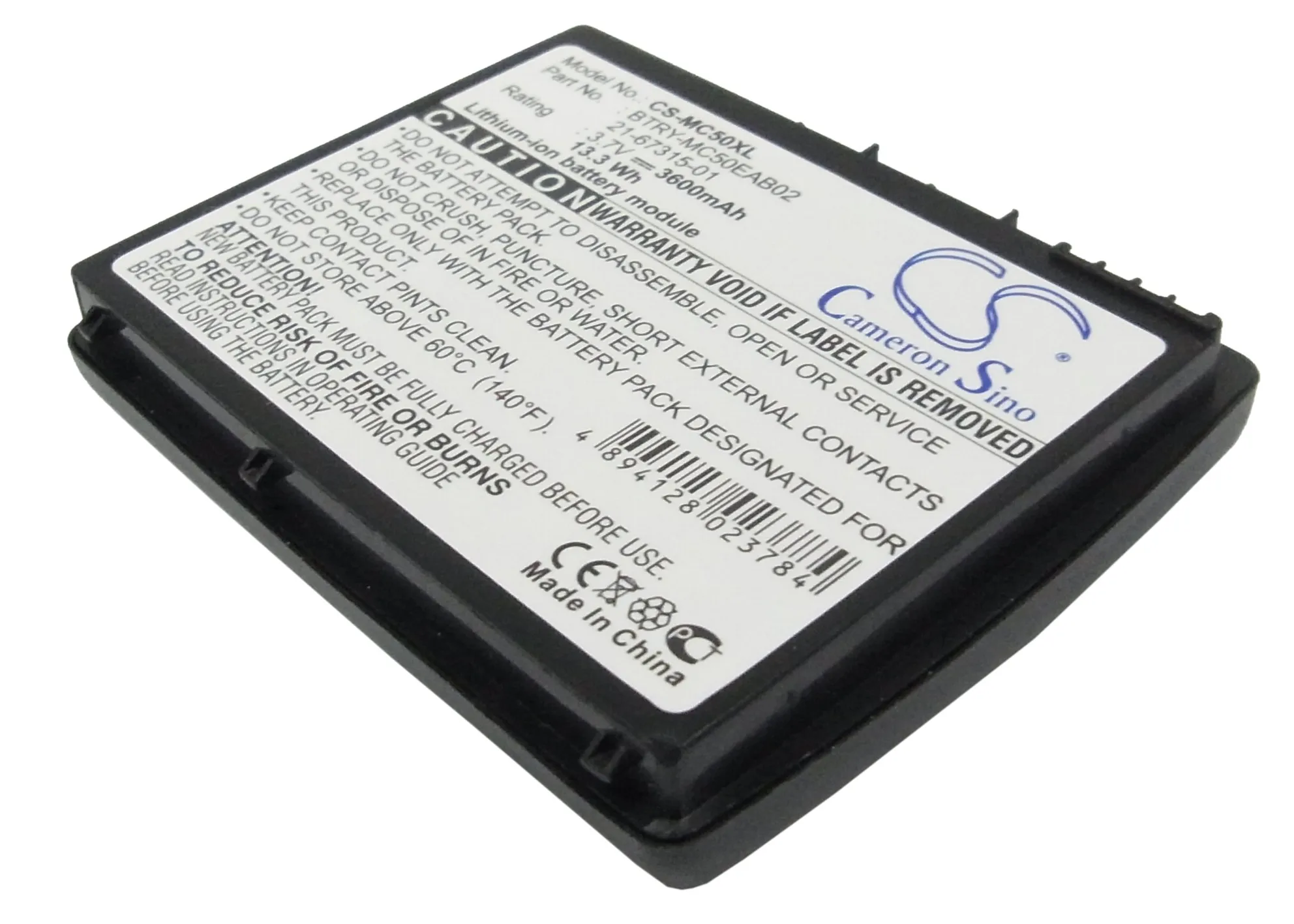 Штрих-код CS для Symbol MC50 MC5040 подходит для 21-67315-01 Φ Li-Ion 3600mAh 3,70 V
Штрих-код CS для Symbol MC50 MC5040 подходит для 21-67315-01 Φ Li-Ion 3600mAh 3,70 V