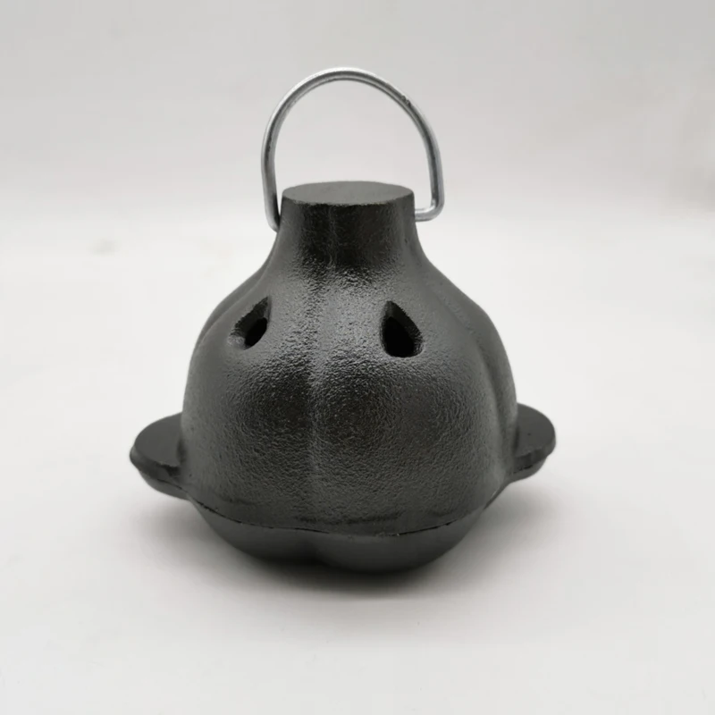 

Handmade Cast Iron Garlic Roaster Incense Burner, Study and Office Decoration, Gift Tower