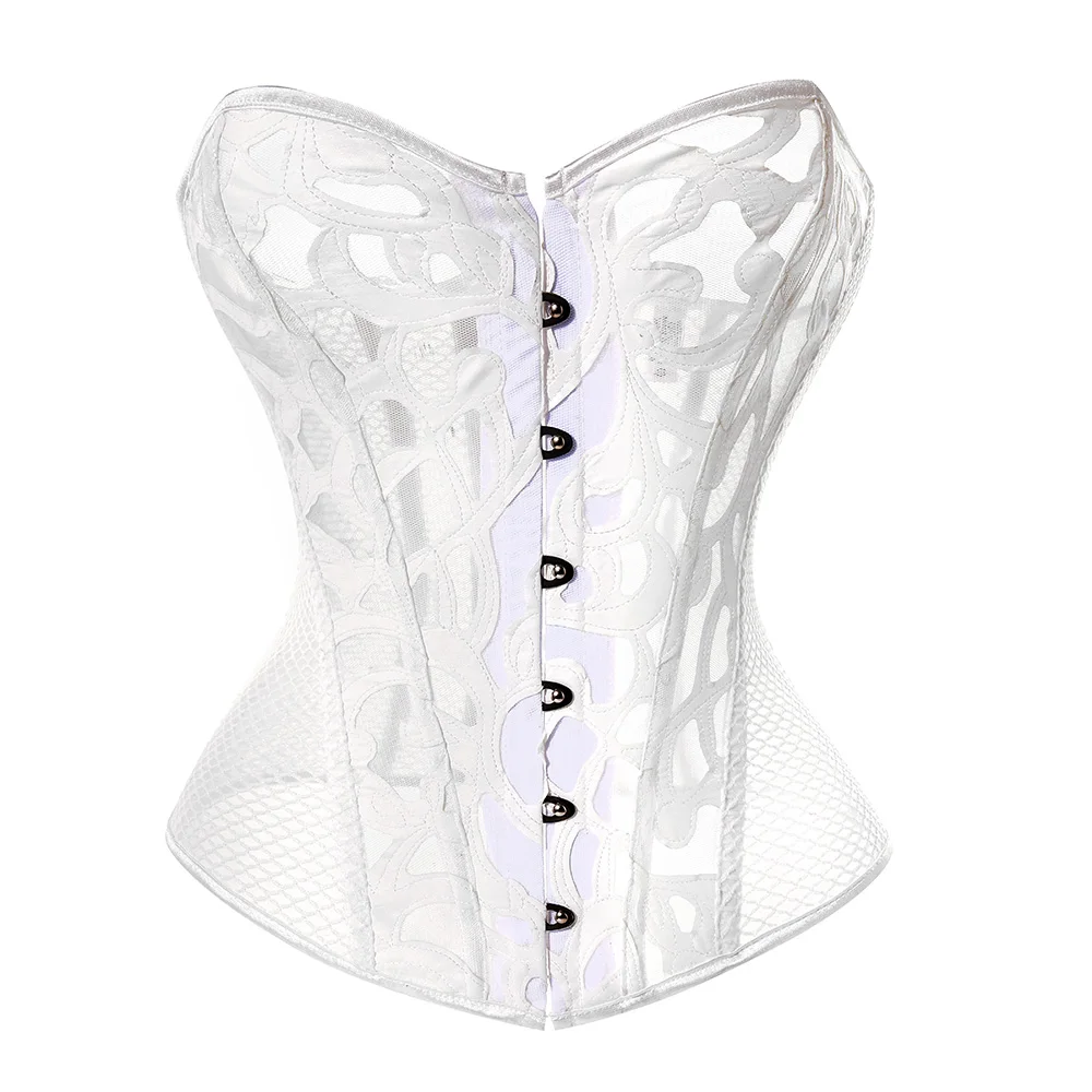 White Women's Sexy Mesh Bustier Top Erotic Bridal Lingerie Waist Shapewear Lace Up Boned Corset For Wedding 930#
White Women's Sexy Mesh Bustier Top Erotic Bridal Lingerie Waist Shapewear Lace Up Boned Corset For Wedding 930#