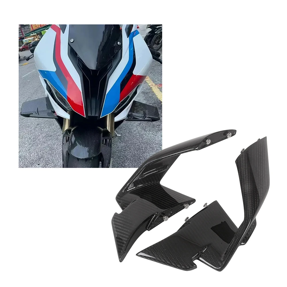 Крыло из углеродного волокна для BMW S1000rr 2024 MOTO4U 100%, ветрозащитные аксессуары для мотоциклов, аэродинамический обтекатель, крыло дефлектор