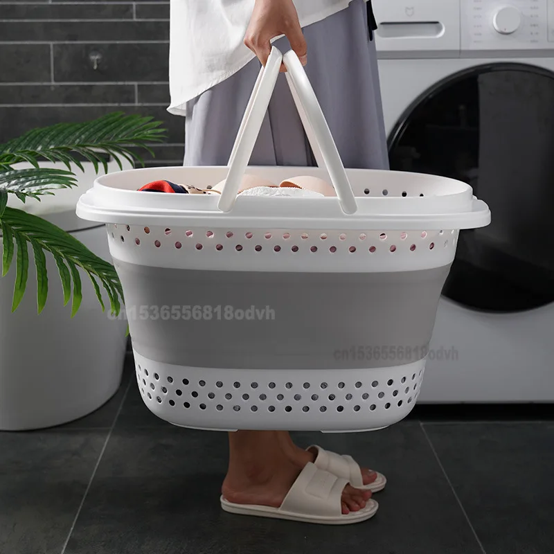 

Пластиковая Складная корзина для белья с вентиляционным отверстием, портативная корзина для грязной одежды в ванной комнате, большая полая настенная подвесная корзина для хранения