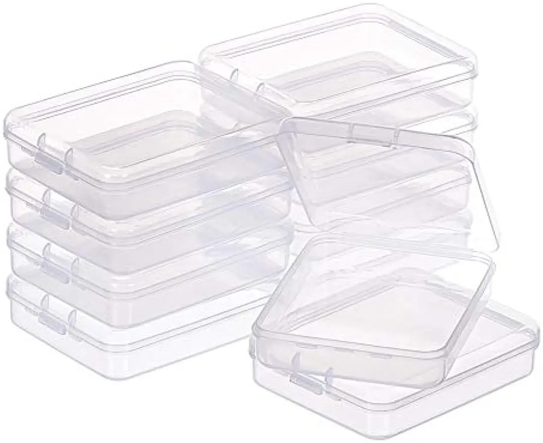 10 Packs 3.7x4.7x1.1 Clear Rectangle Plastic Storage Box Bead Storage Containers with Lids for Cards Clips and Craft Accessories
10 Packs 3.7x4.7x1.1 Clear Rectangle Plastic Storage Box Bead Storage Containers with Lids for Cards Clips and Craft Accessories