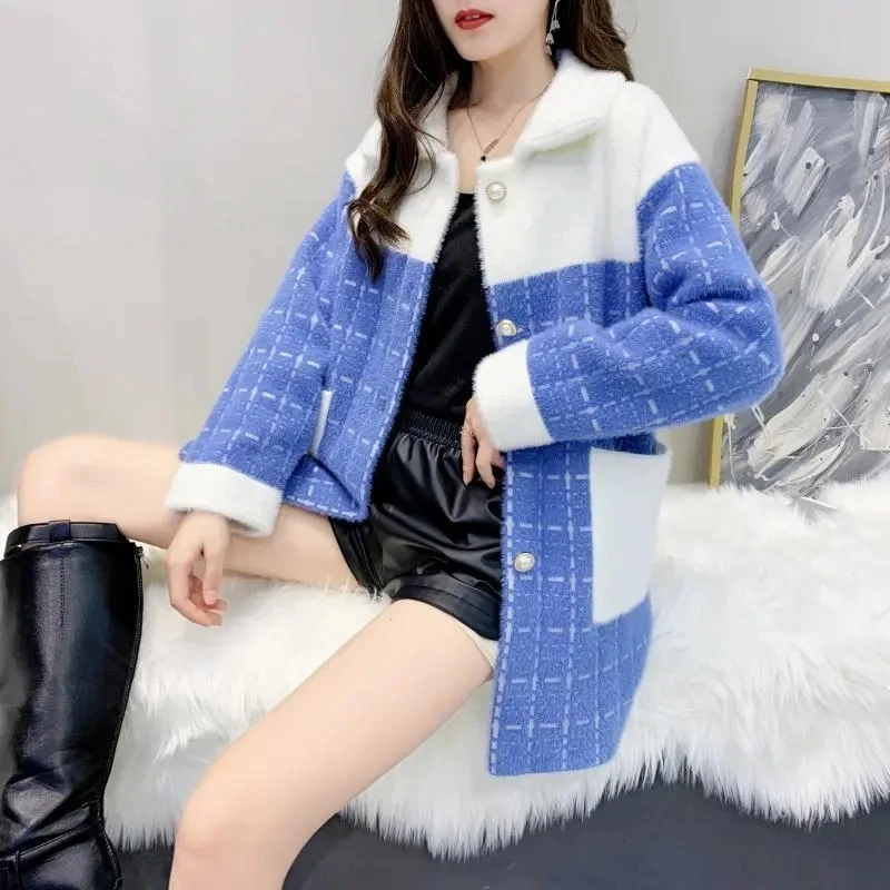 Imitation Mink Fleece Jacket Womens 2022 Spring Autumn New Fashion Loose Woolen Coat Women Stitching Large Size Long Outerwear
Imitation Mink Fleece Jacket Womens 2022 Spring Autumn New Fashion Loose Woolen Coat Women Stitching Large Size Long Outerwear