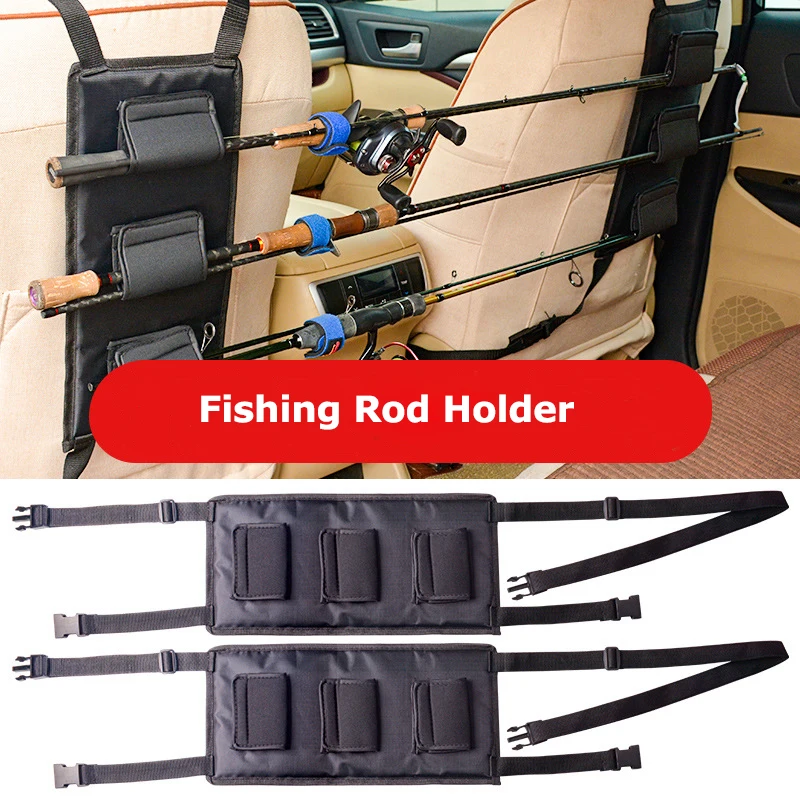 

2Pcs Fishing Rod Holder Carrier for Vehicle Backseat Holders 3 Poles Suitable for car most models Fishing Tackle Tool