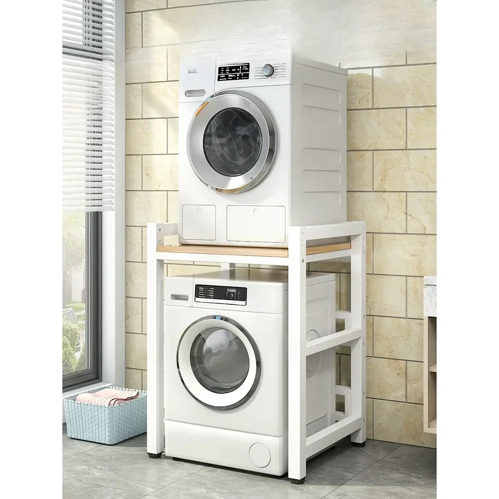 

Washing machine storage rack, drum, double-layer floor to ceiling balcony, laundry detergent rack, dryer, dishwasher, stacking