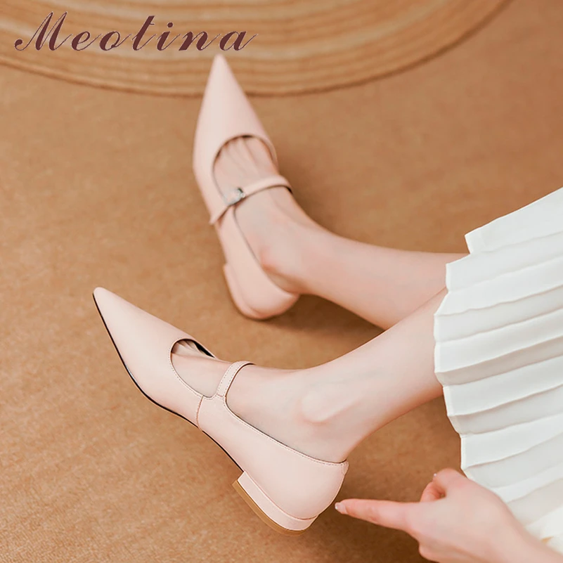 Meotina Women Genuine Leather Pointed Toe Flats Fashion Buckle Ladies Casual Sheepskin Shoes Autumn Spring Black Brown Pink
Meotina Women Genuine Leather Pointed Toe Flats Fashion Buckle Ladies Casual Sheepskin Shoes Autumn Spring Black Brown Pink