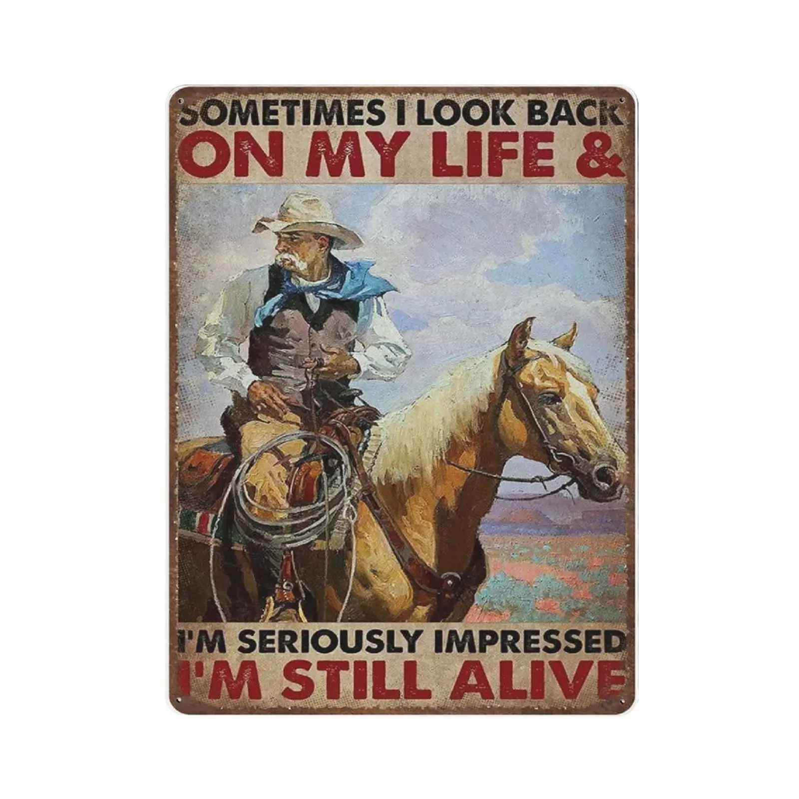 Vintage Metal Tin Sign Plaque,Sometimes I Look Back On My Life I'm Still Alive,Man cave Pub Club Cafe Home Decor Plate,Birth
Vintage Metal Tin Sign Plaque,Sometimes I Look Back On My Life I'm Still Alive,Man cave Pub Club Cafe Home Decor Plate,Birth
