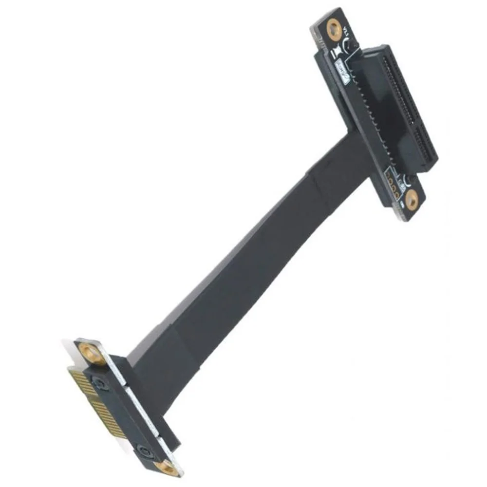 PCI Express 4X to 1X Extension Cable 8Gbps PCI-E 1X to 4X Riser Extender Dual Vertical 90 Degrees Ribbon Cable, 10cm
PCI Express 4X to 1X Extension Cable 8Gbps PCI-E 1X to 4X Riser Extender Dual Vertical 90 Degrees Ribbon Cable, 10cm