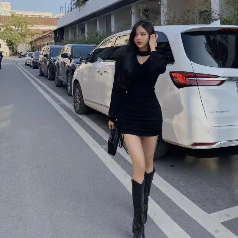 Pure Lust Style Hot Girl Long Sve V-ne ter Drs Autun And inter Dsng aist Sho Thin Teperaent Botto
Pure Lust Style Hot Girl Long Sve V-ne ter Drs Autun And inter Dsng aist Sho Thin Teperaent Botto