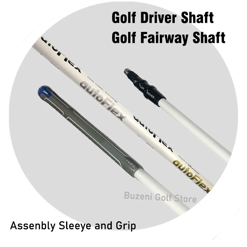 

Golf Drive Shaft, White Colour Autoflex, 405 / 505 / 505X / 505XX Flex, Graphite Shaft, Wood Shaft Free Assembly Sleeve and Grip