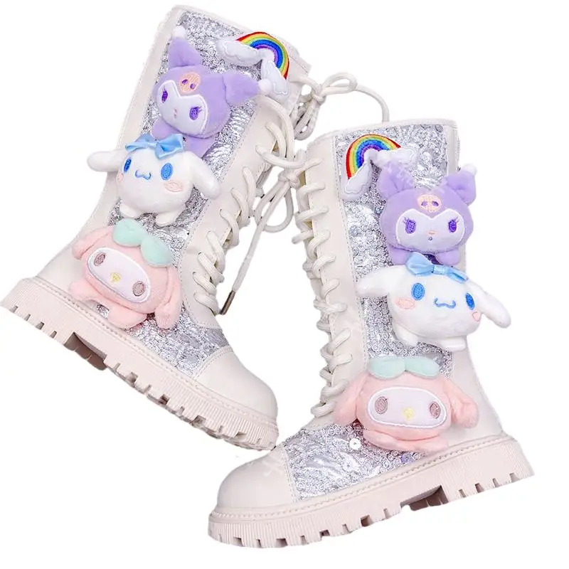 Sanrio Kuromi Cinnamoroll Boots Girls Kawaii Anime My Melody Doll Shoes Sweet Cute Cartoon Non Slip Lightweight Gifts for Kids
Sanrio Kuromi Cinnamoroll Boots Girls Kawaii Anime My Melody Doll Shoes Sweet Cute Cartoon Non Slip Lightweight Gifts for Kids