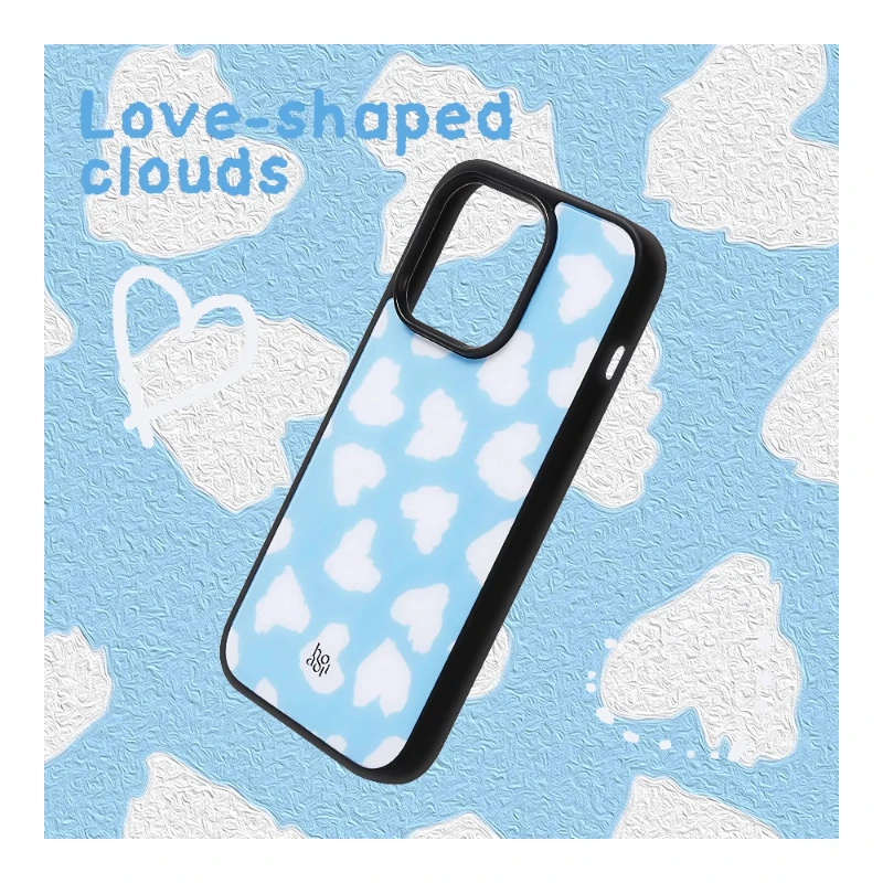 

HaDoii Original Design Cloud Phone Cases Acrylic Shockproof Protection Cover For iphone 12 13 14 Pro Max Case чехол на 13 айфон