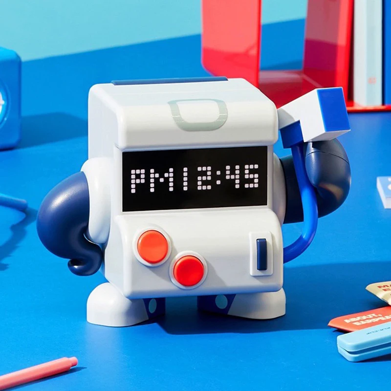 

14cm Led Digital Clock Alarm Linefriends Brawl Stars 8 Bit Doll Game Peripherals Action Figure Ornaments Model Toys Kids Gifts