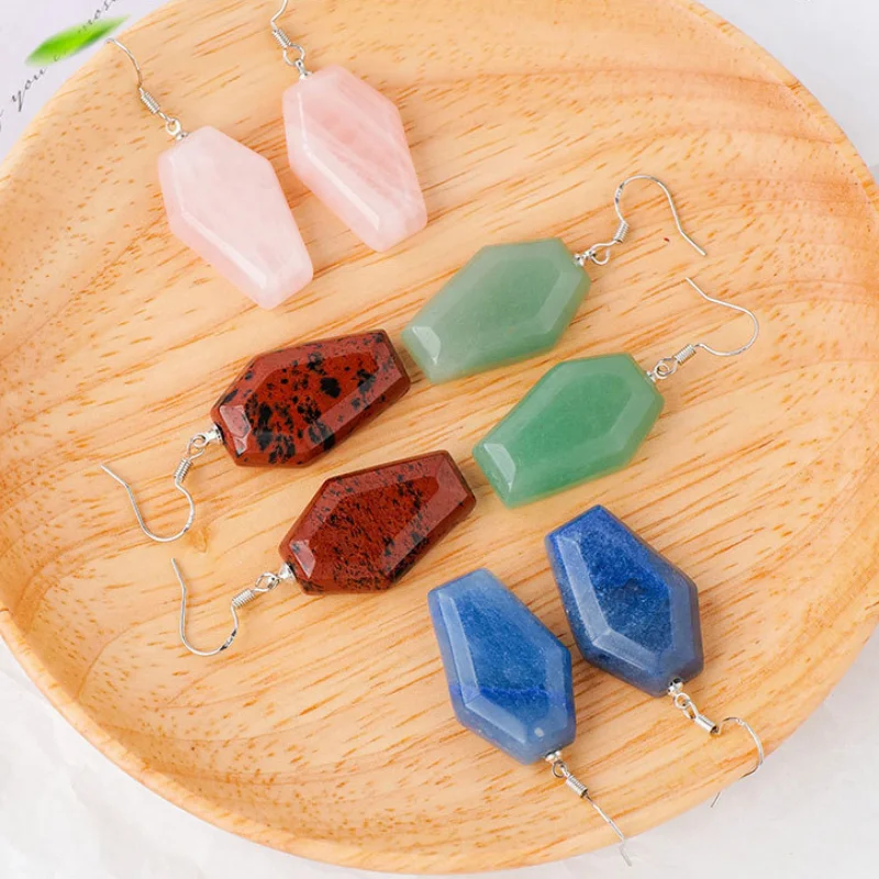10pairs Coffin Shape Fortune Feng Shui Earrings Natural Stone Quartz Agates Healing Crystal Tiger Eye Charms Earings Jewelry
10pairs Coffin Shape Fortune Feng Shui Earrings Natural Stone Quartz Agates Healing Crystal Tiger Eye Charms Earings Jewelry