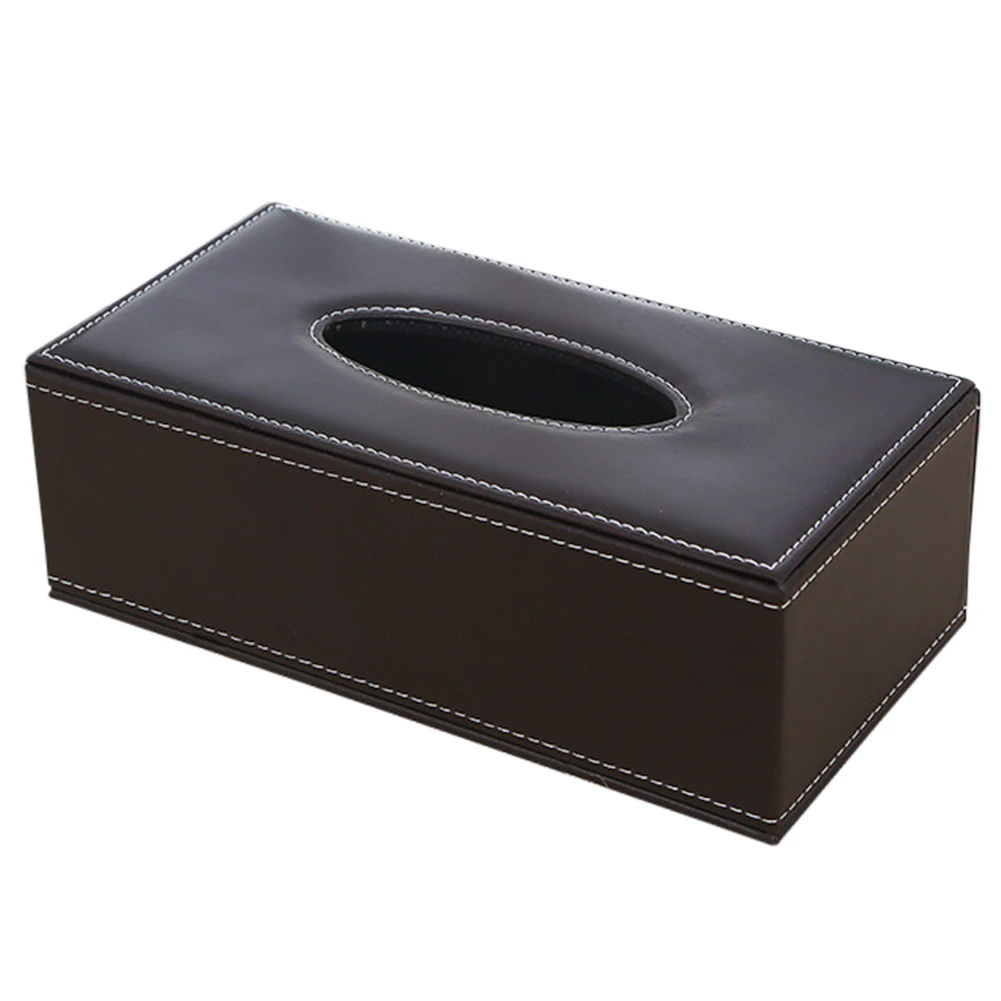 

Antimoisture Paper Box Holder Tissue Case PU Leather Napkin Waterproof Rectangular Large Practical Household Office