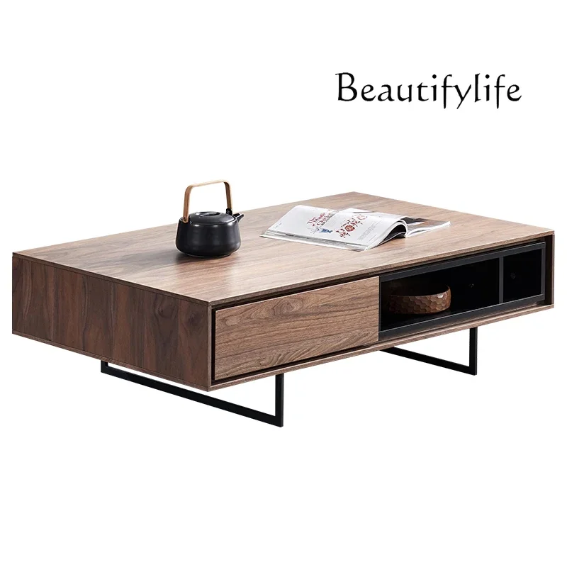 

Simple Modern Coffee Table Combination Nordic Light Luxury Small Apartment Living Room Iron Rectangular Coffee Table