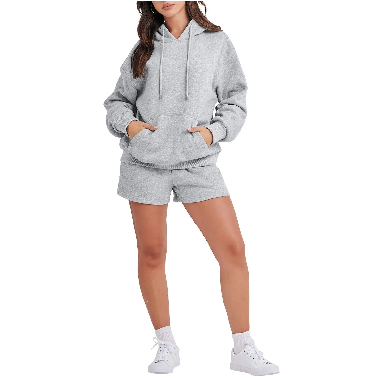 Women'S Solid Color Stand Collar Zipper Pullover Long Sleeve Suit Sports Shorts Home Pajama Set Sweatshirt Home Wear Set Pajamas
Women'S Solid Color Stand Collar Zipper Pullover Long Sleeve Suit Sports Shorts Home Pajama Set Sweatshirt Home Wear Set Pajamas