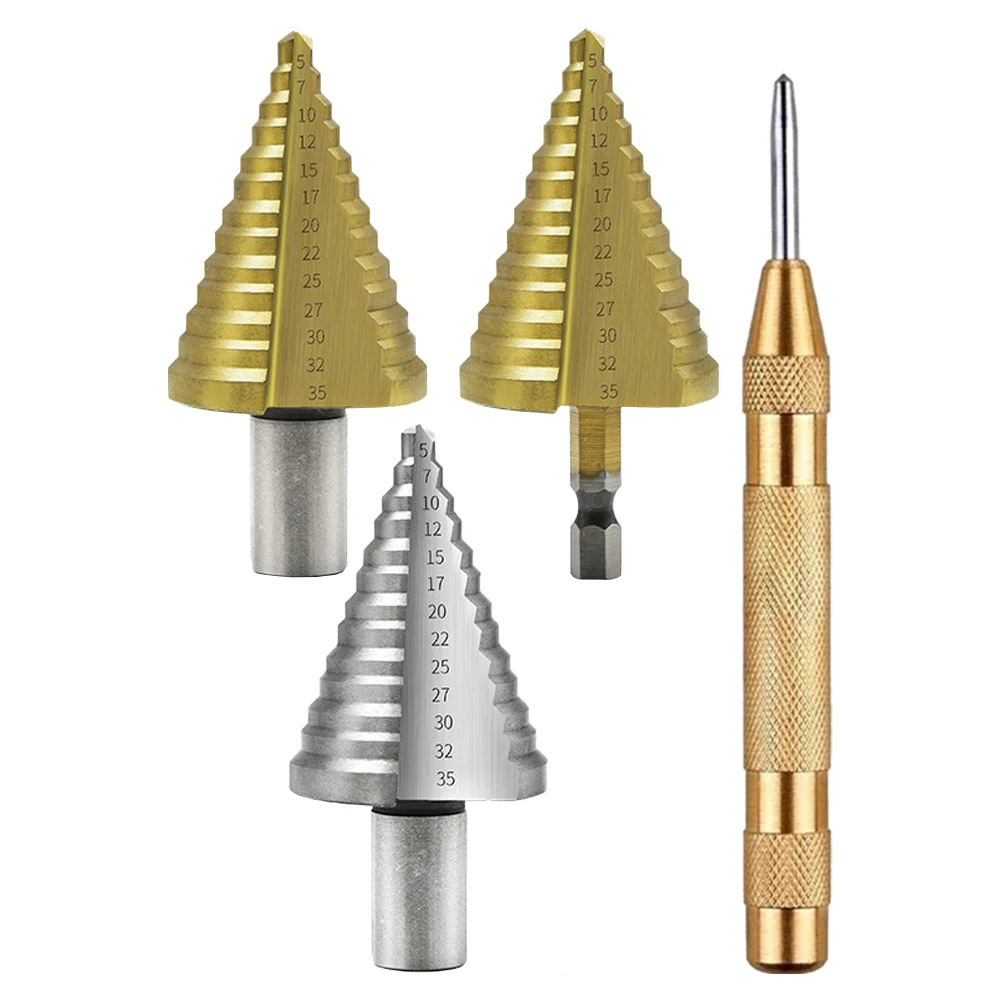 5-35mm Step Cone Drill Bit HSS Hole Cutter With Center Punch Metal Wood Hole Cutter Cone Drilling Tool Drill Bits Power Tools
5-35mm Step Cone Drill Bit HSS Hole Cutter With Center Punch Metal Wood Hole Cutter Cone Drilling Tool Drill Bits Power Tools