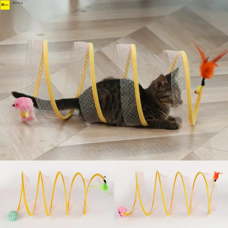 Interactive Random Color Tunnel Hands Free Pet Kitten Toy Tubes Play Training S Shape Feather Mouse For Small Medium Cat
Interactive Random Color Tunnel Hands Free Pet Kitten Toy Tubes Play Training S Shape Feather Mouse For Small Medium Cat