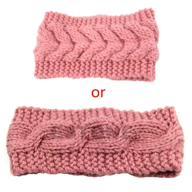 

9 Colors Crochet Headband Knit Flower Hairband Winter Women Ear Warmer Headwrap Drop Shipping